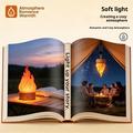 HZ-K03A LED-nattlampe med flammeeffekt og timer - oransje