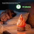 HZ-K03A LED-nattlampe med flammeeffekt og timer - oransje