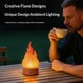 HZ-K03A LED-nattlampe med flammeeffekt og timer - oransje