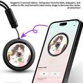 HZ02 1.48" smart skjermbrikke - Bluetooth 5.0, støtte for GIF og video, RGB-effekter - svart