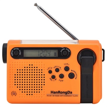 HanRongDa HRD-900 Campingradio med Lommelykt og SOS Alarm