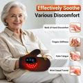 Håndmassasjehanske med rødt lys og varme - 24 LED-perler, 3 vibrasjonsmoduser og LCD-kontrollpanel