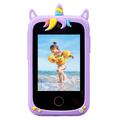 Happy Unicorn Z10 X Type Smartleketøy for barn med kamera, 20 spill, musikkspiller - Lilla