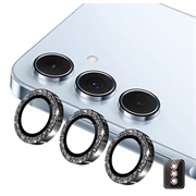 Samsung Galaxy S26+ Hat Prince Glitter Kamera Linse Beskyttelse - Svart