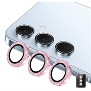 Samsung Galaxy S26 Hat Prince Glitter Kamera Linse Beskyttelse - Rosa