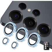 Samsung Galaxy S26 Ultra Hat Prince Glitter Kamera Linse Beskyttelse - Blå