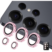 Samsung Galaxy S26 Ultra Hat Prince Glitter Kamera Linse Beskyttelse - Rosa
