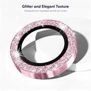 Samsung Galaxy Z Flip8 Hat Prince Glitter Kamera Linse Beskyttelse - Rosa