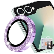 Samsung Galaxy Z Flip8 Hat Prince Glitter Kamera Linse Beskyttelse - Lilla