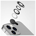Hat Prince Glitter iPhone 14 Pro/14 Pro Max Kamera Linse Beskyttelse - Svart
