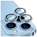 Rhinestone iPhone 14/14 Max Kamera Linse Beskyttelse Herdet Glass - Blå