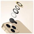 Hat Prince Glitter iPhone 14 Pro/14 Pro Max Kamera Linse Beskyttelse - Gull