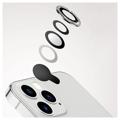 Hat Prince Glitter iPhone 14 Pro/14 Pro Max Kamera Linse Beskyttelse - Sølv