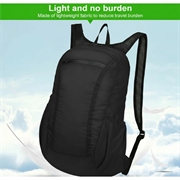 Haweel HWL7033 Kompakt sammenleggbar lettvektsryggsekk - Svart