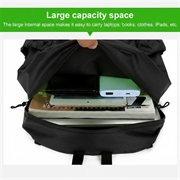 Haweel HWL7033 Kompakt sammenleggbar lettvektsryggsekk - Svart