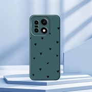 OnePlus 15 Slim TPU-deksel med hjertemønster - Grønn / Svart