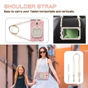 Samsung Galaxy Tab Active5 Heavy Duty 360 Deksel med Håndrem - Rosa / Hvit