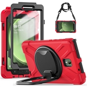 Samsung Galaxy Tab Active5 Heavy Duty 360 Deksel med Håndrem - Rød / Svart