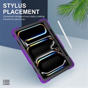 iPad Pro 13 2024/2025 Heavy Duty 360 Deksel med Håndrem - Lilla