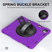 iPad Pro 13 2024/2025 Heavy Duty 360 Deksel med Håndrem - Lilla