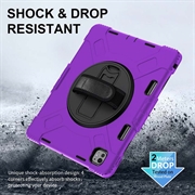 iPad Pro 13 2024/2025 Heavy Duty 360 Deksel med Håndrem - Lilla
