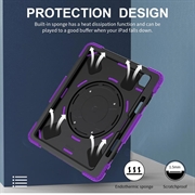 iPad Pro 13 2024/2025 Heavy Duty 360 Deksel med Håndrem - Lilla
