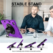 iPad Pro 13 2024/2025 Heavy Duty 360 Deksel med Håndrem - Lilla