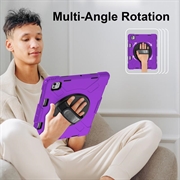 iPad Pro 13 2024/2025 Heavy Duty 360 Deksel med Håndrem - Lilla