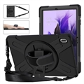 Samsung Galaxy Tab S7 FE Heavy Duty 360 Deksel med Håndrem - Svart