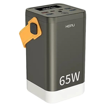 Hepu XXL HP211 60000mAh Powerbank med 2xUSB-C PD, 4xUSB-A - 65W - Svart