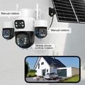 Hi2-Solar 4G sikkerhetskamera med 4 linser - hvit