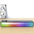 HiFi Stereo Bluetooth Soundbar-høyttaler med RGB-Lys BT601 - 10W - Svart