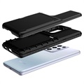 Samsung Galaxy S21 Ultra 5G Hybrid-deksel med Speil og Kortholder - Svart