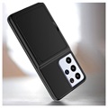 Samsung Galaxy S21 Ultra 5G Hybrid-deksel med Speil og Kortholder - Svart