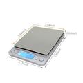 Digital kjøkkenvekt med høy nøyaktighet - 3000g/0.1g - Sølv