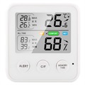Høyt Presisjons Digitalt Termometer / Fuktighetsmåler TS-9909 - Hvit
