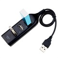 Høyhastighets 4-Port USB Hub 2.0 - 480Mbps