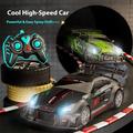 RC-driftbil med høy hastighet og sprayeffekt - svart