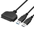 Høyhastighets USB 3.0 til SATA-adapterkabel for 2.5" HDD og SSD