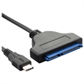 Høyhastighets USB-C til SATA 2.5" Kabeladapter - Svart