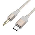 Hoco UPA32B USB-C til 3.5mm lydkabel - 1m - gull
