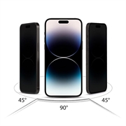 iPhone 15 Plus Hofi Anti Spy Pro+ Privacy Beskyttelsesglass - Svart Kant