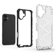 iPhone 16 Plus Honeycomb Armored Hybrid-deksel - Blå