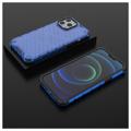 Honeycomb Armored iPhone 14 Pro Hybrid-deksel - Blå