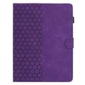 Honeycomb-mønstret universelt nettbrettveske med kortspor - 10" - Lilla