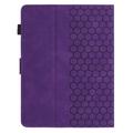 Honeycomb-mønstret universelt nettbrettveske med kortspor - 10" - Lilla