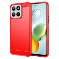 Honor 200 Smart/X7c 4G/5G Børstet TPU Deksel - Karbonfiber