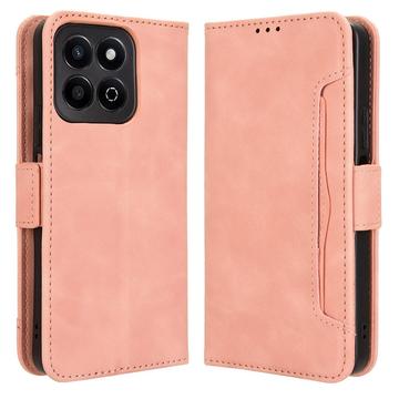 Honor 200 Smart/X7c 4G/5G Kortholder Lommebokveske - Rosa