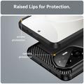 Honor 300 Børstet TPU Deksel - Karbonfiber - Svart