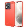 Honor 400 Lite/X70i børstet TPU-deksel - karbonfiber